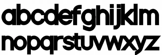 NordicaBlack Caratteri MINUSCOLO