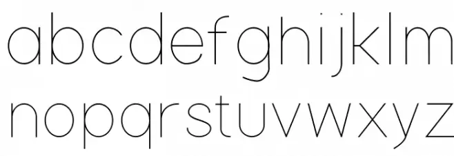 NordicaHairline Caratteri MINUSCOLO