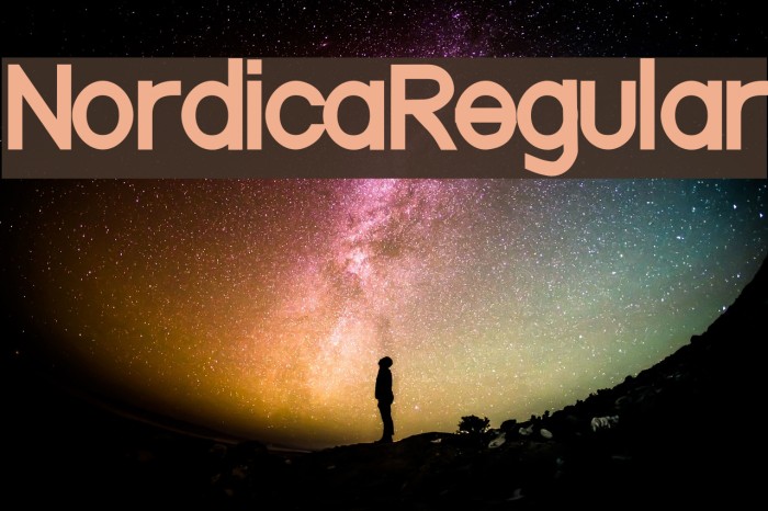 NordicaRegular Font examples