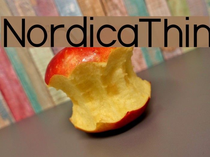 NordicaThin फ़ॉन्ट examples