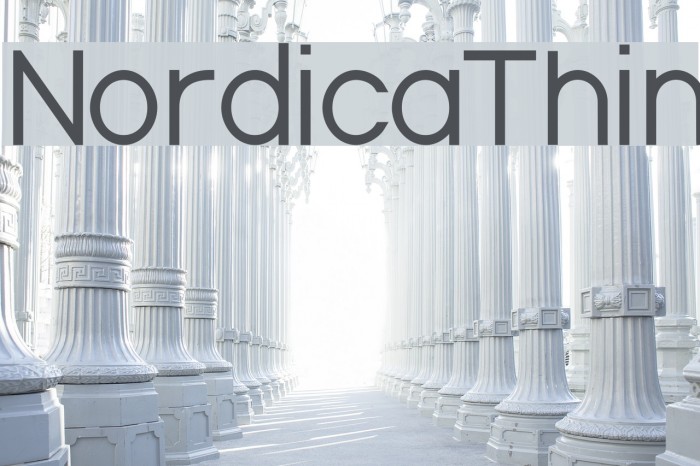 NordicaThin फ़ॉन्ट examples