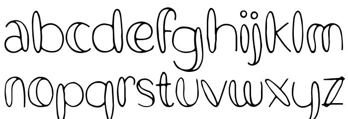 Nordille Outline Font LOWERCASE
