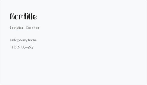 Nordille Business Card