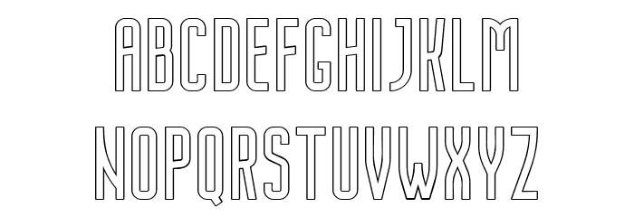 Nordin Free Outline Font LOWERCASE