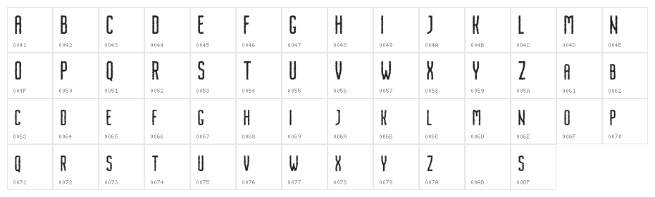 Nordin Free Rough Character Map