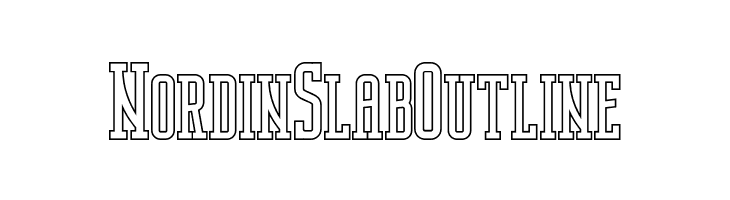 Nordin Slab Outline  免费字体下载