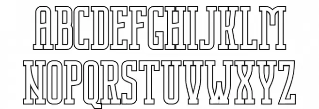 Nordin Slab Outline Шрифта ВЕРХНИЙ