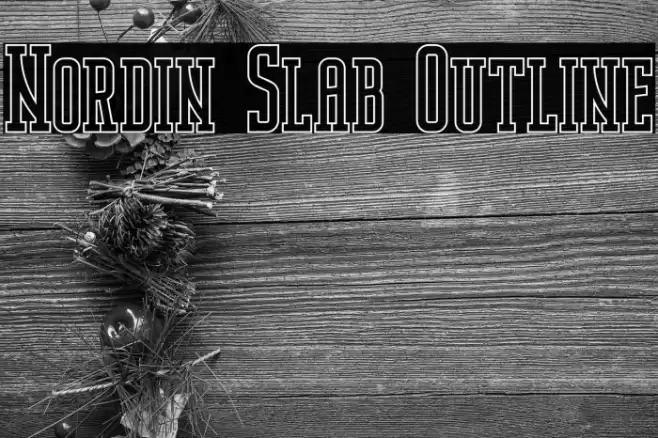 Nordin Slab Outline Font examples