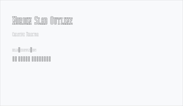 Nordin Slab Outline Business Card