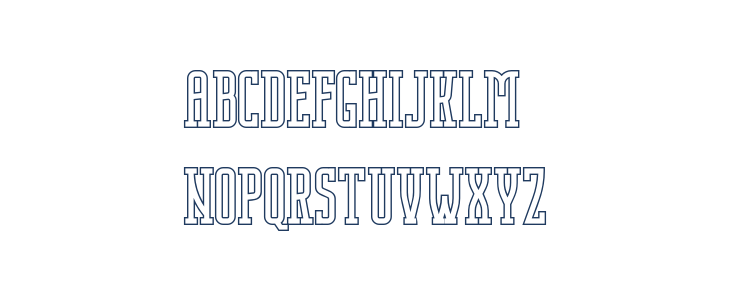 Nordin Slab Outline Lowercase