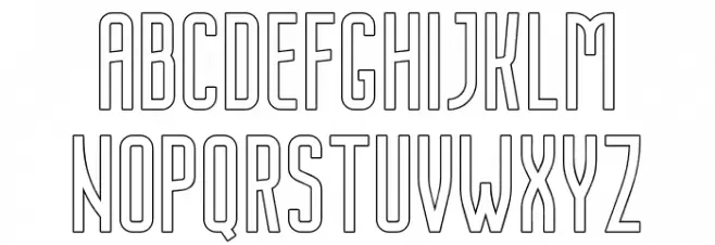 NordinFree-Outline フォント 大文字