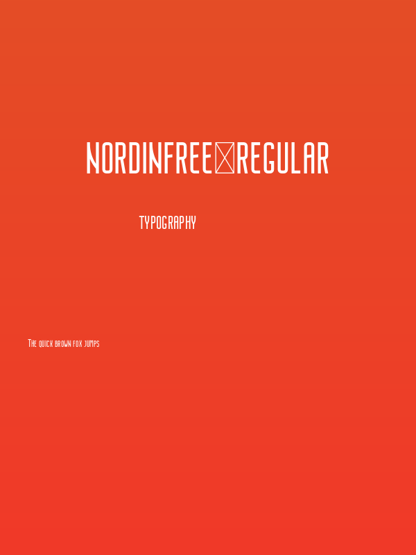 NordinFree-Regular Poster