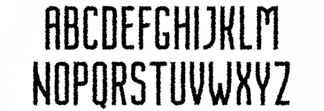 NordinFree-Rough Font UPPERCASE