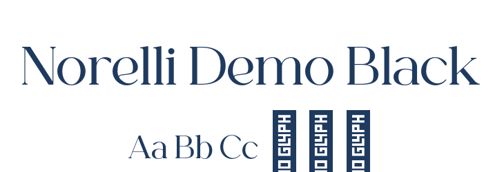 Norelli Demo Black Font Preview