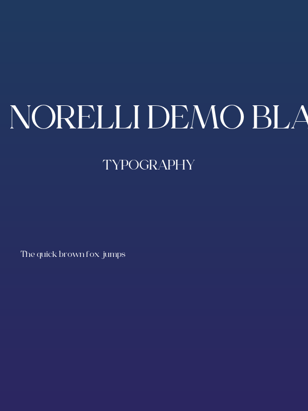 Norelli Demo Black Poster