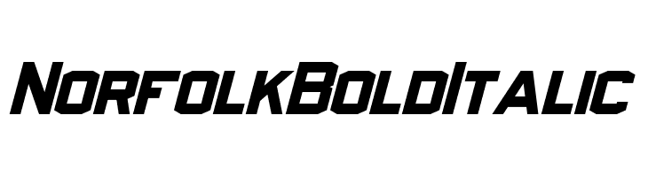 Norfolk Bold Italic Font