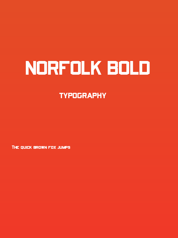 Norfolk Bold Poster