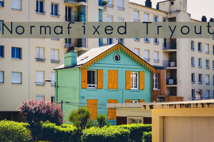 Normafixed Tryout Fonte examples