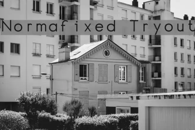 Normafixed Tryout Fonte examples