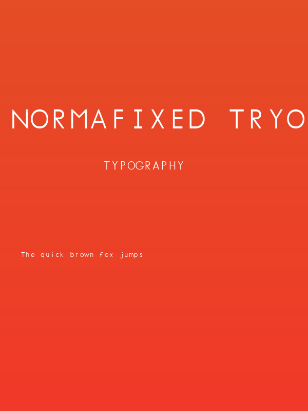 Normafixed Tryout Poster