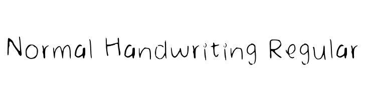 Normal Handwriting Regular  Скачать бесплатные шрифты