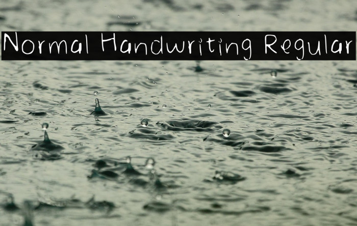 Normal Handwriting Regular Example 2