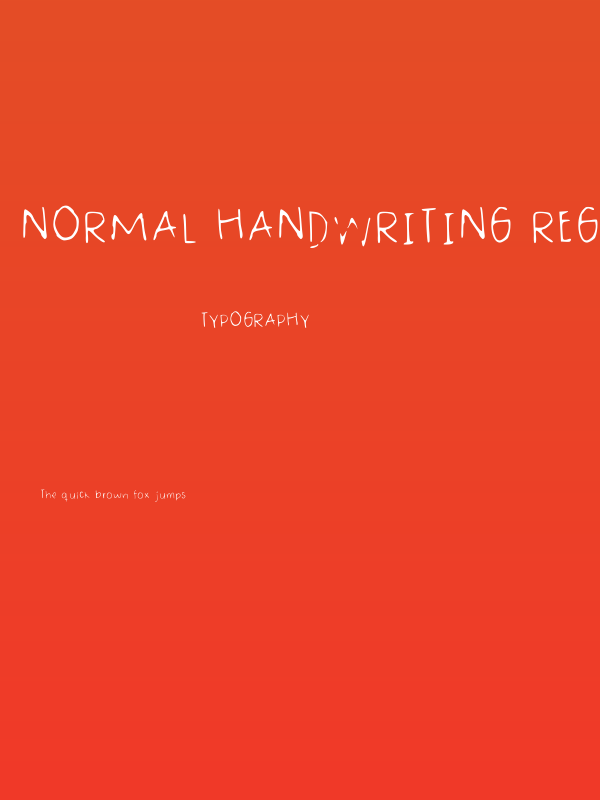 Normal Handwriting Regular Poster