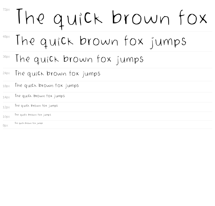 Normal Handwriting Regular Waterfall