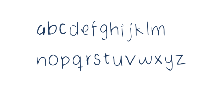 Normal Handwriting Regular Lowercase