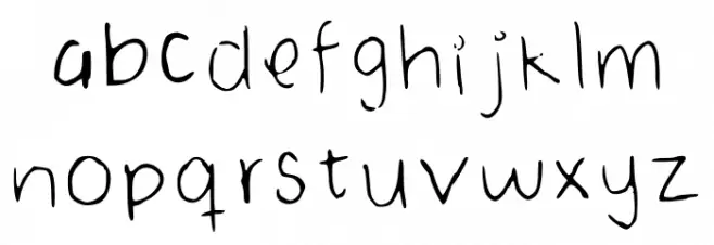 Normal Handwriting Regular Polices MINUSCULES