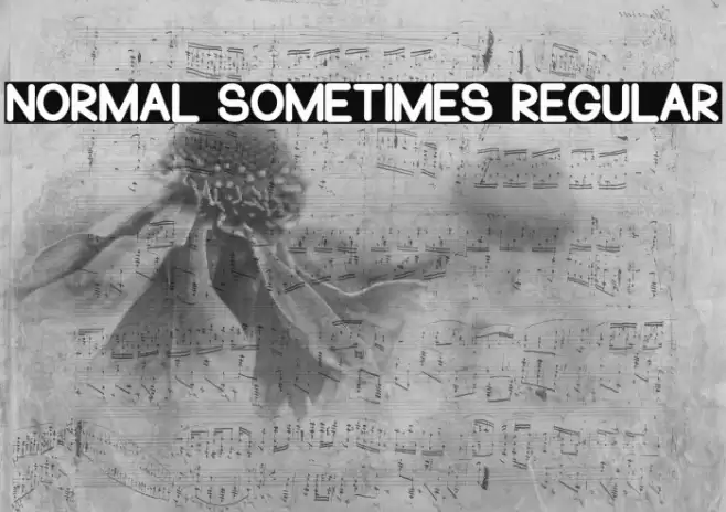 Normal Sometimes Regular Font examples
