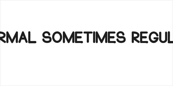 Normal Sometimes Regular Logo