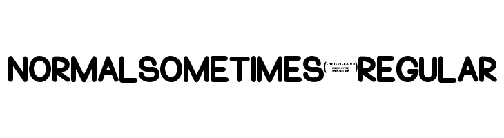 NormalSometimes-Regular Font
