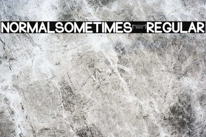 NormalSometimes-Regular Font examples