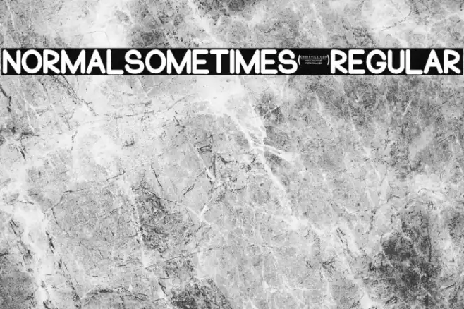 NormalSometimes-Regular Example 1