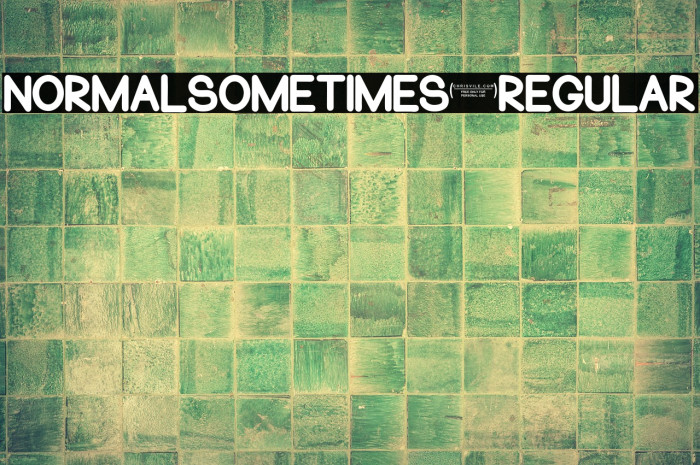 NormalSometimes-Regular Font examples