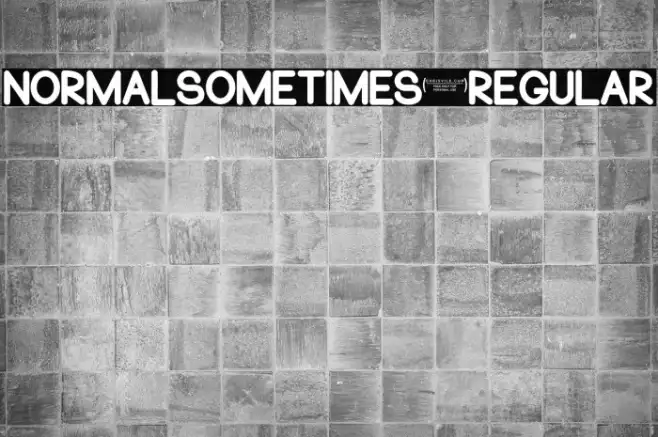 NormalSometimes-Regular Example 3