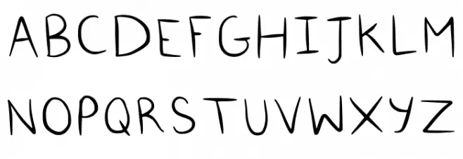 Normalcomicfont Regular Caratteri MAIUSCOLE