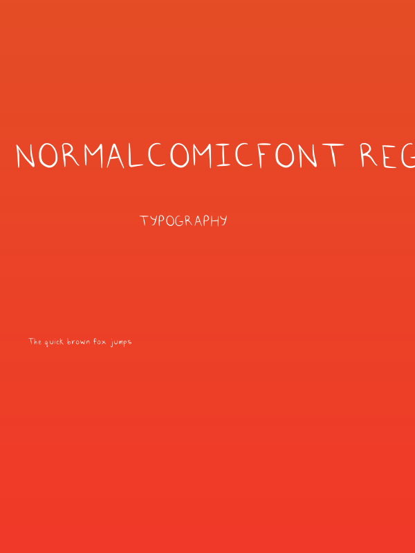 Normalcomicfont Regular Poster