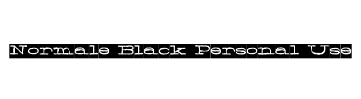 Normale Black Personal Use  لخطوط تنزيل