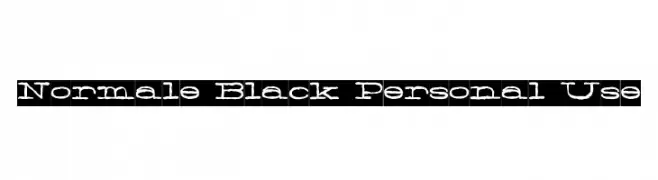 Normale Black Personal Use  Frei Schriftart Herunterladen