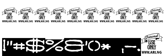 Normale Black Personal Use Font OTHER CHARS