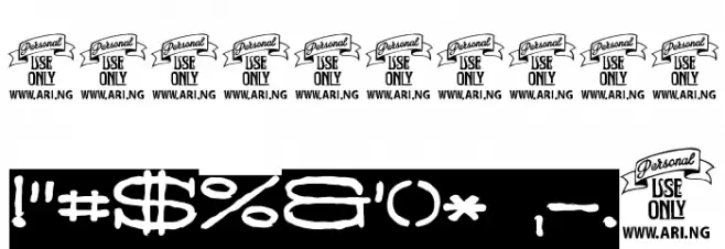 Normale Black Personal Use Fonte OUTROS PERSONAGENS