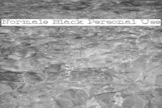 Normale Black Personal Use Fonte examples