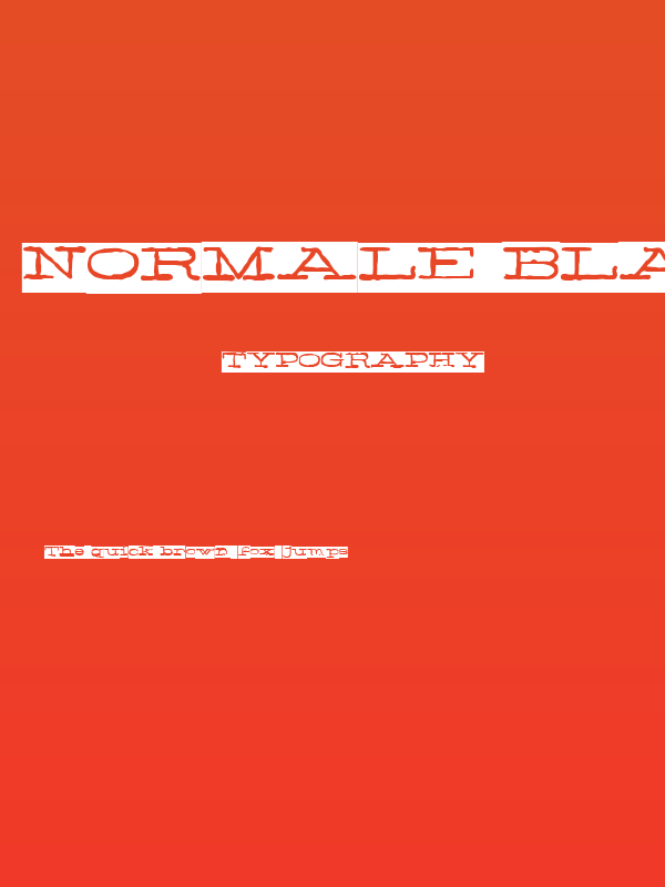 Normale Black Personal Use Poster