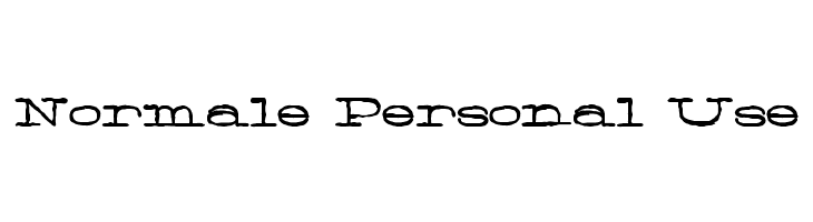 Normale Personal Use  font caratteri gratis