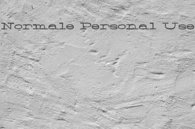 Normale Personal Use Example 3