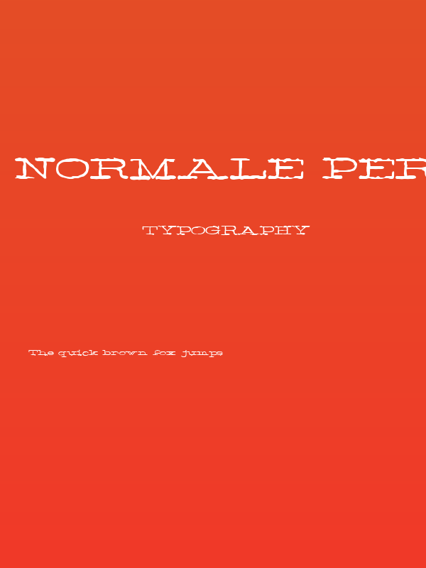 Normale Personal Use Poster