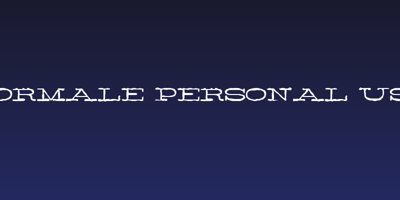 Normale Personal Use Social Header