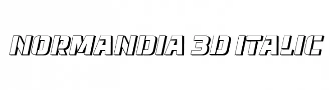 Normandia 3D Italic  नि: शुल्क फ़ॉन्ट्स डाउनलोड